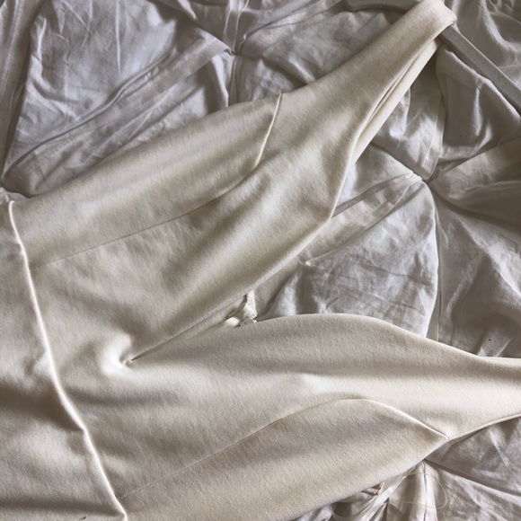 White Bodycon Dress with Deep V (NWT) - Picture 2 of 4